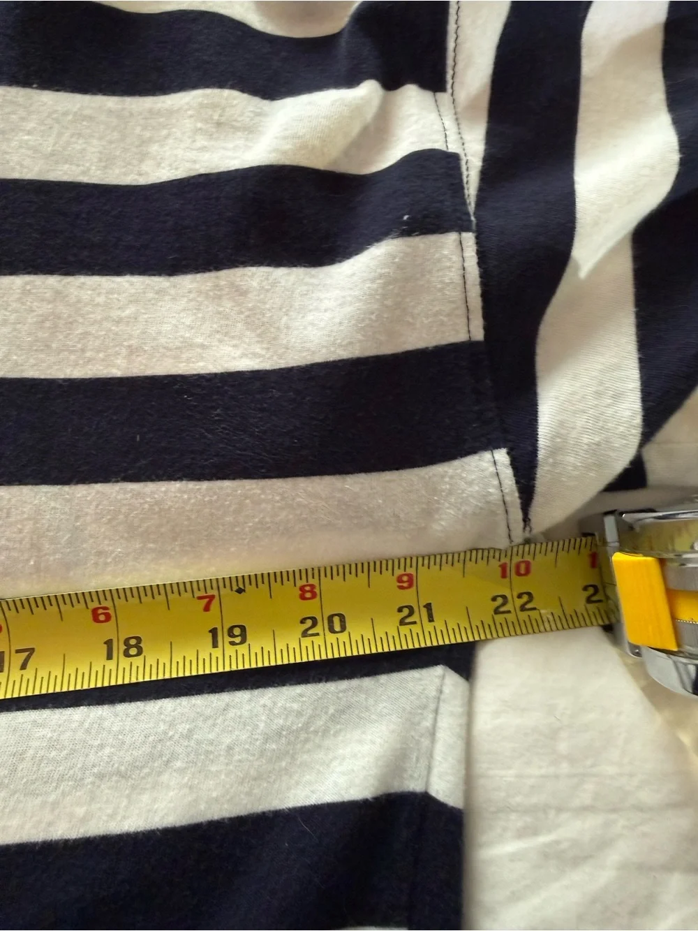 J. Crew Navy and White Striped Long-Sleeve Tee
